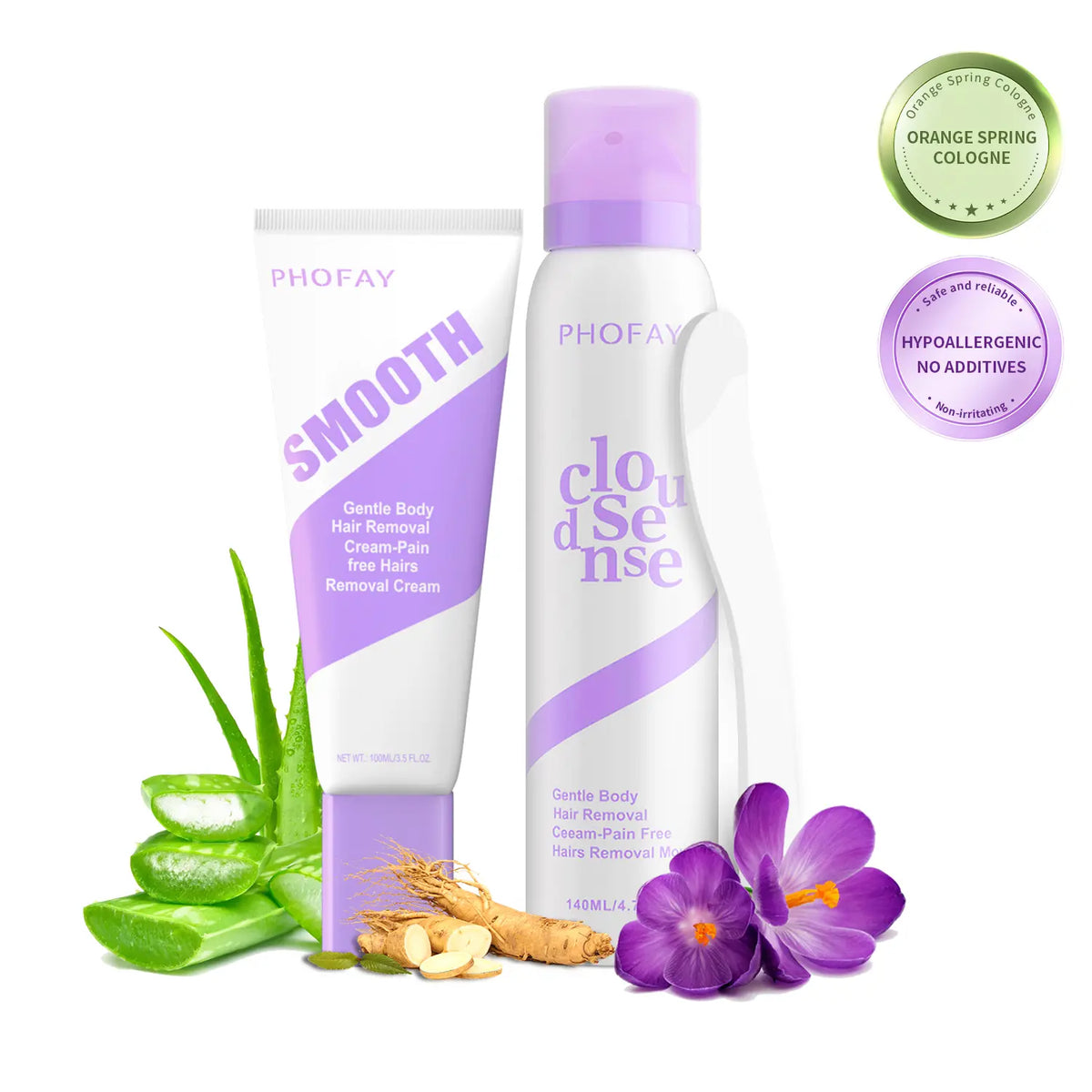 PHOFAY Body Hair Removal Mousse and Cream with Citrus Scent [YQT:ULO-260916-006:07d03236886632b8]