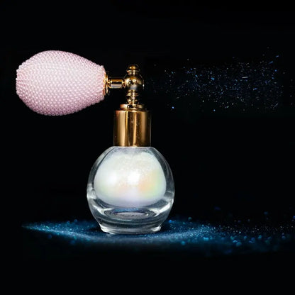 Body Shimmer Powder Spray with Vintage Style Pink Bulb Atomizer [YQT:ULO-260916-003:4c2bcd18bc1e7382]