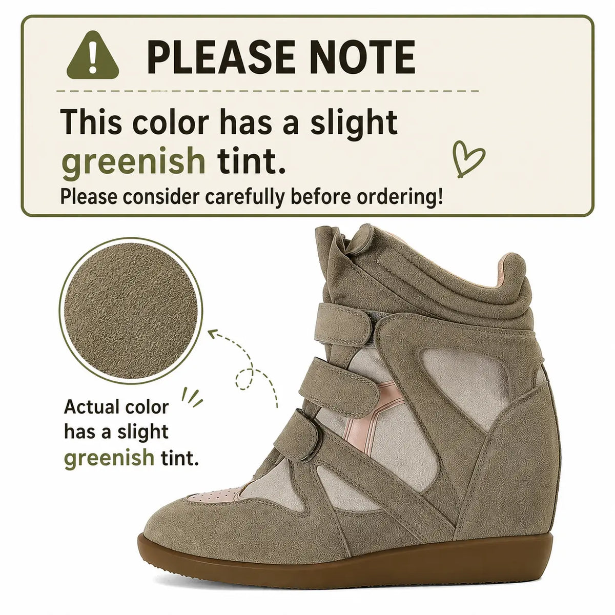 Women's High Top Wedge Sneakers with Hidden Heel and Triple Straps [YQT:ULO-260923-004:dad9c88cf5983b18]
