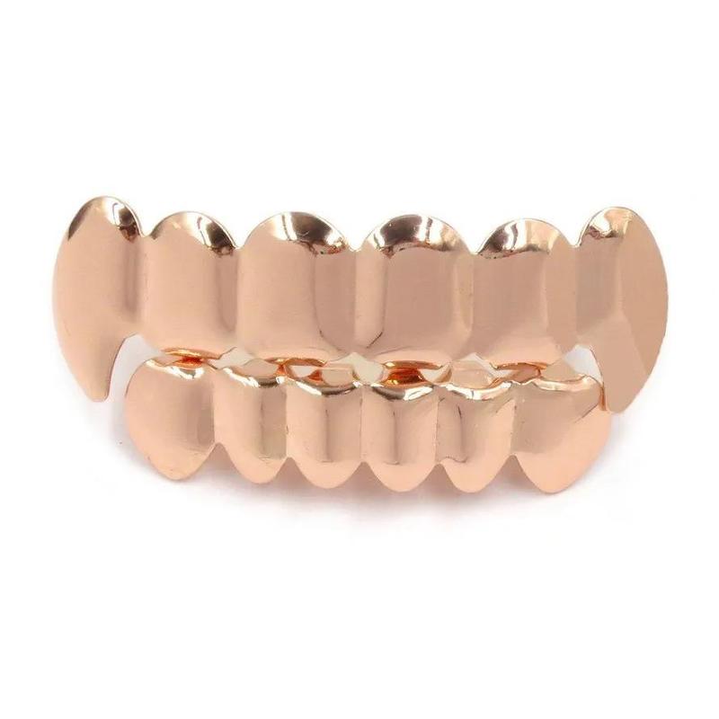 Glossy Upper and Lower Teeth Grillz with Vampire Fang Design [YQT:ULO-260925-002:4f5dd13cd7581e2b]