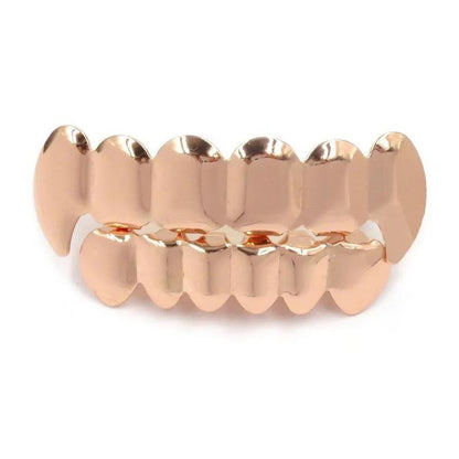 Glossy Upper and Lower Teeth Grillz with Vampire Fang Design [YQT:ULO-260925-002:4f5dd13cd7581e2b]