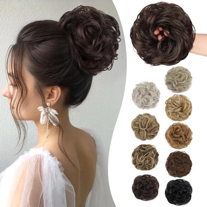 Wavy Curly Messy Bun Hair Scrunchie with Elastic Band for Updos [YQT:ULO-261006-006:a63211769d64ded0]