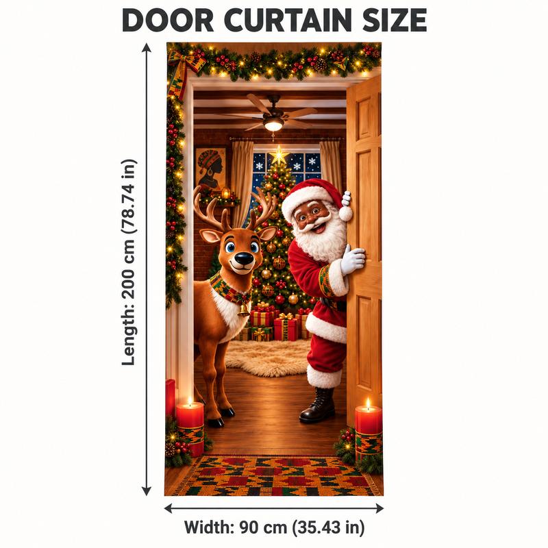 Christmas and Halloween Stretch Fabric Door Cover with Elastic Edges [YQT:ULO-261027-001:325f9ca21647f0ad]