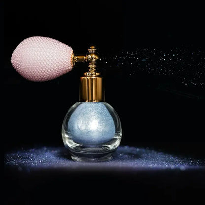 Body Shimmer Powder Spray with Vintage Style Pink Bulb Atomizer [YQT:ULO-260916-003:680f967e1e7074f9]