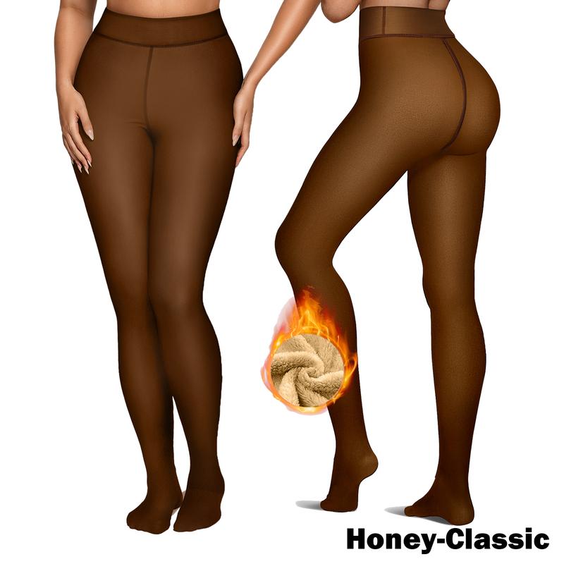 Women's Fleece Lined Sheer Look Tights in Classic and High Waisted Styles [YQT:ULO-261019-005:9cd8cb626f087244]