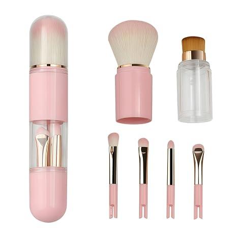 Capsule 6-in-1 Makeup Brush Set with Compact Face and Eye Brushes [YQT:ULO-261017-003:4d5054b46cc59d6e]