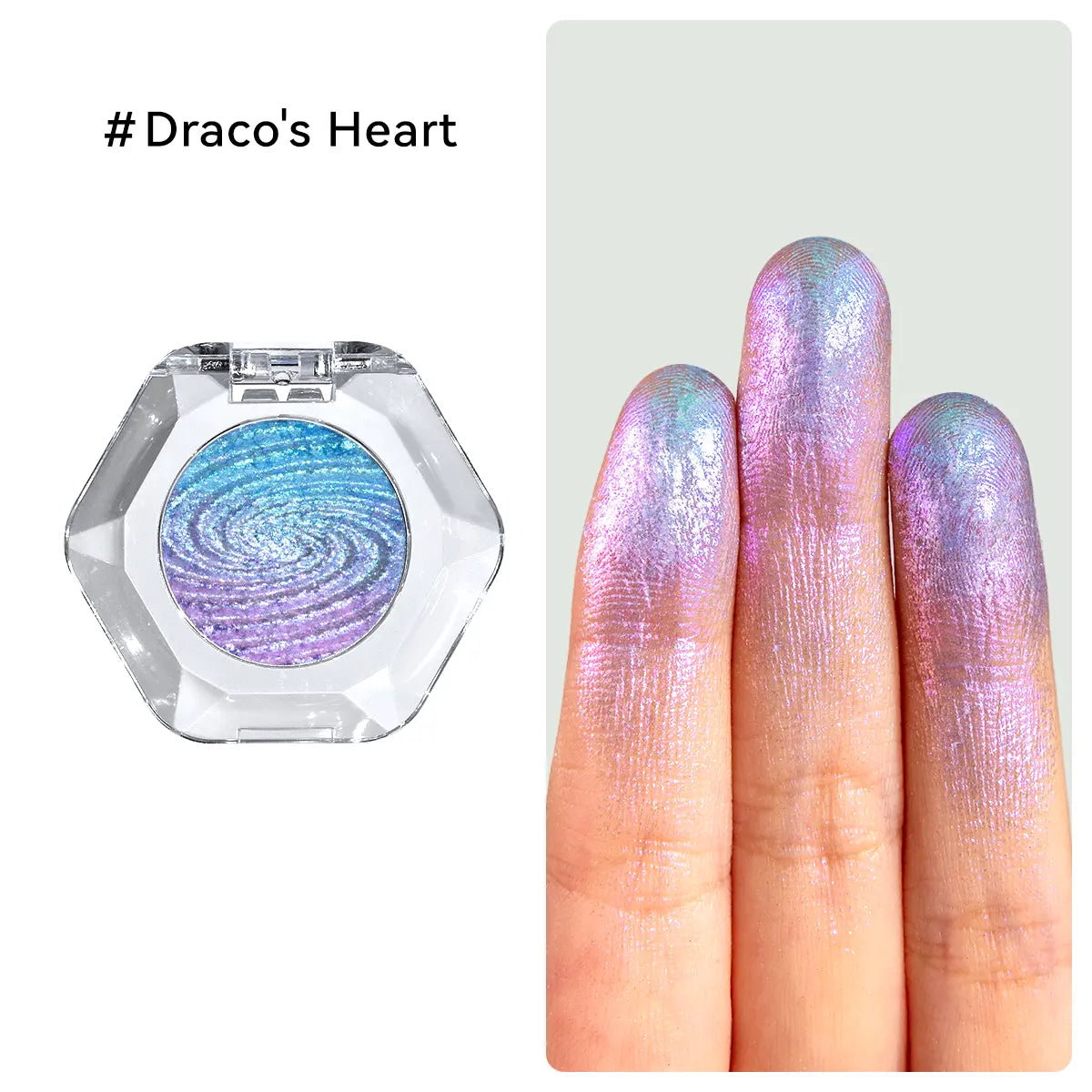 Multichrome Ombre Shimmer Eyeshadow with Galaxy Swirl Design in Clear Compact [YQT:ULO-260915-002:c2e59c738d262038]