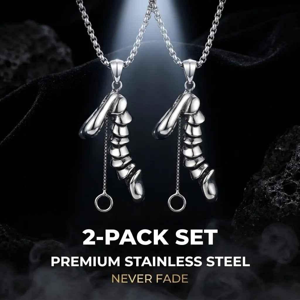 Interactive Articulated Pendant Necklace with Pull Ring and Segmented Design [YQT:ULO-260912-001:e9bd9c559068b87f]