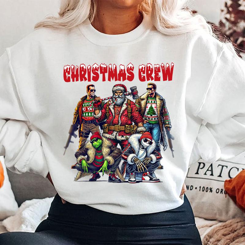 Christmas CREW Shirt, Christmas Movies Characters Shirt, Xmas Graphic Tee