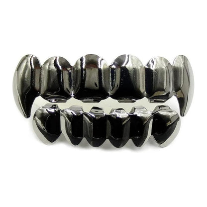 Glossy Upper and Lower Teeth Grillz with Vampire Fang Design [YQT:ULO-260925-002:2acdc979f13d573c]