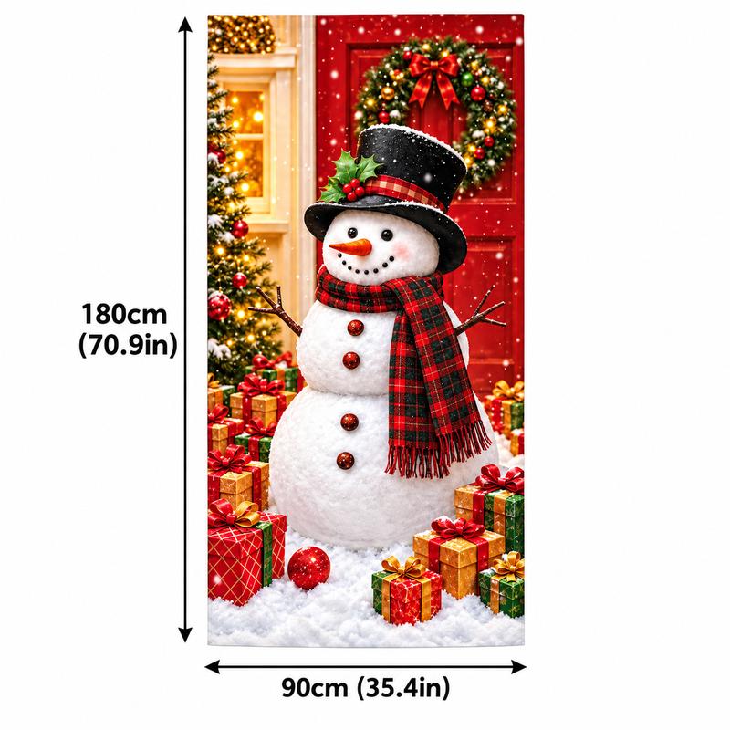 Christmas and Halloween Stretch Fabric Door Cover with Elastic Edges [YQT:ULO-261027-001:dd16f5643cf01e93]