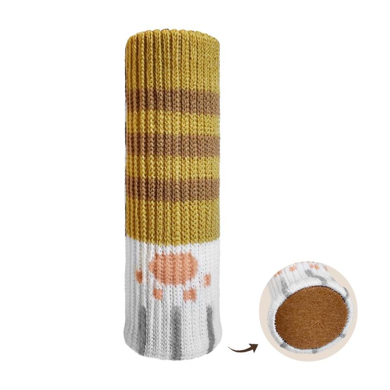 Knit Chair Leg Socks with Felt Bottoms in Striped and Holiday Designs [YQT:ULO-261029-006:b04bcb2da2b4cb21]