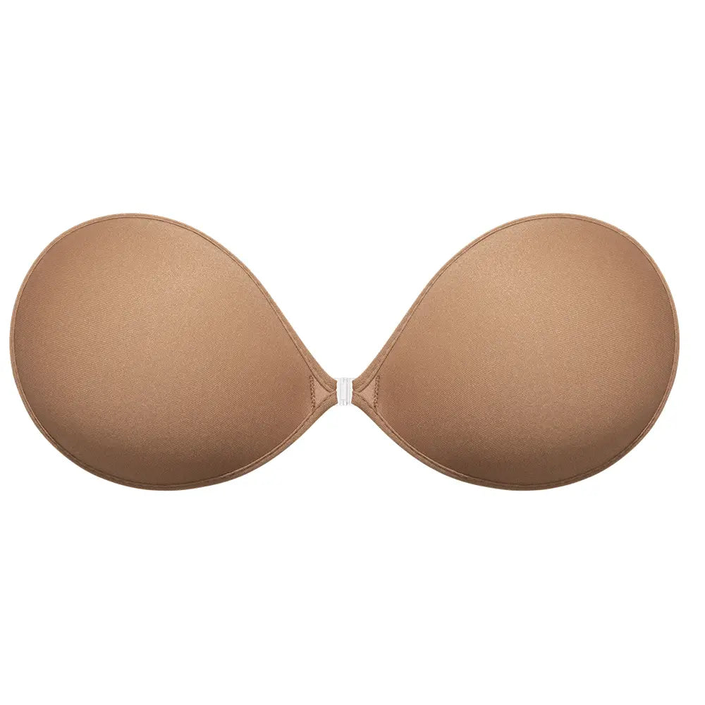 Strapless Adhesive Bra with Contoured Cups and Clear Front Clasp [YQT:ULO-260917-001:c9c109fa21d81d75]