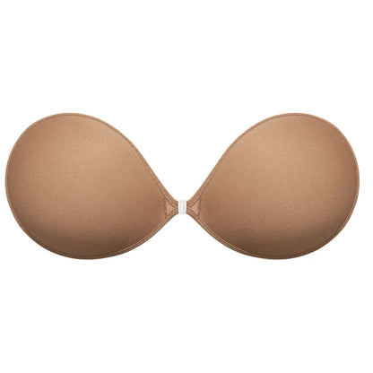 Strapless Adhesive Bra with Contoured Cups and Clear Front Clasp [YQT:ULO-260917-001:c9c109fa21d81d75]