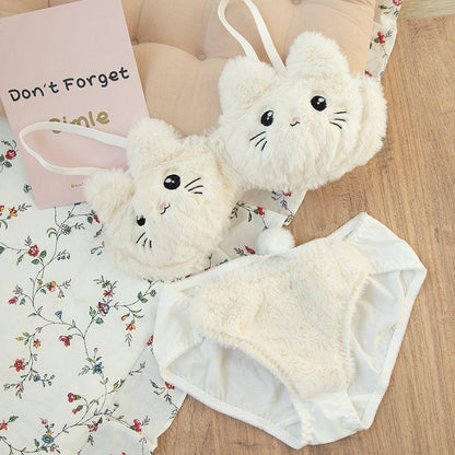 Plush Animal Design Bra and Brief Set in Multiple Colors [YQT:ULO-261017-001:0fdb09106826be68]