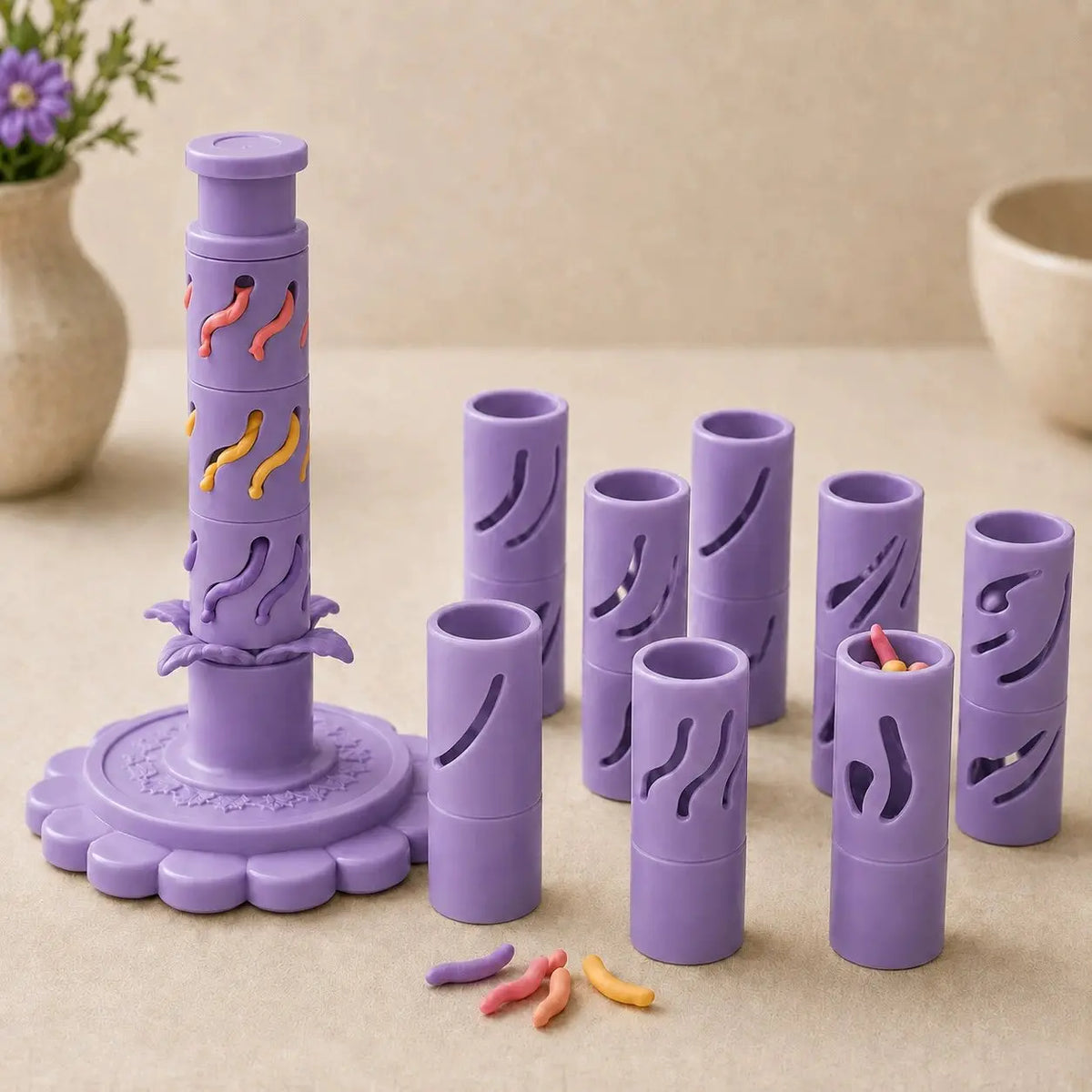 Clay Flower Maker Tool Set with Layered Petal Cutters and Press [YQT:ULO-260912-006:f00e4120fa41839e]