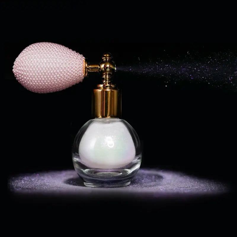 Body Shimmer Powder Spray with Vintage Style Pink Bulb Atomizer [YQT:ULO-260916-003:dffef7694a119fcd]