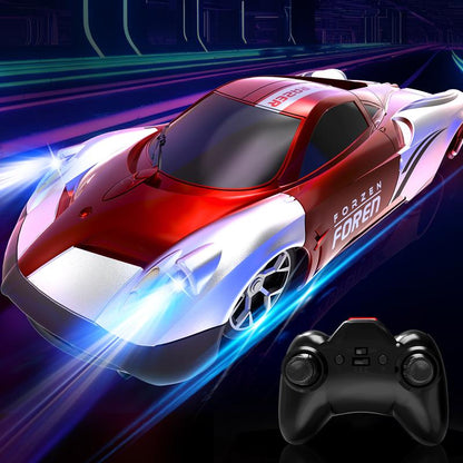Remote Control Wall Climbing Toy Car with LED Headlights in Red or Blue [YQT:ULO-261029-004:c57b4eaa91a30b6e]