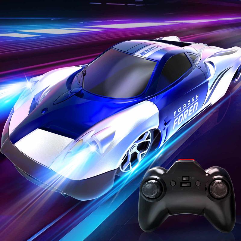 Remote Control Wall Climbing Toy Car with LED Headlights in Red or Blue [YQT:ULO-261029-004:3c6de69eb4af92e6]
