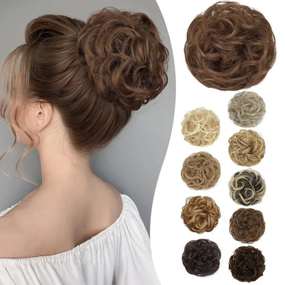 Wavy Curly Messy Bun Hair Scrunchie with Elastic Band for Updos [YQT:ULO-261006-006:e0d0a26cb8110f36]