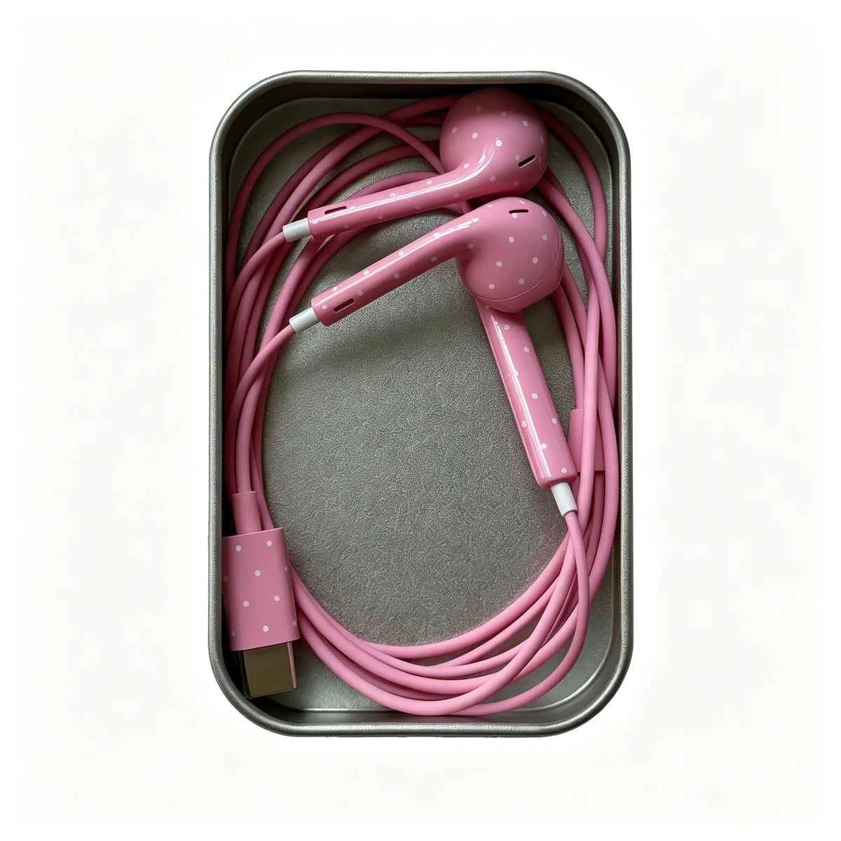USB-C Wired Earbuds with Star and Polka Dot Designs in Multiple Colors [YQT:ULO-260916-008:67b45dee300744b6]