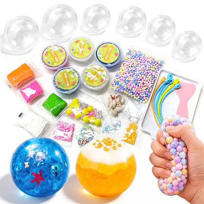 DIY Cat Paw and Ball Squishy Craft Kit with Colorful Decorations [YQT:ULO-260924-001:08ccddd60ad32427]