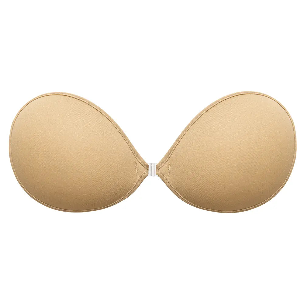 Strapless Adhesive Bra with Contoured Cups and Clear Front Clasp [YQT:ULO-260917-001:e06e14652495cd26]