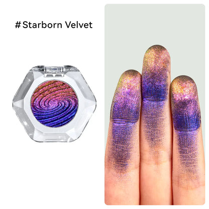 Multichrome Ombre Shimmer Eyeshadow with Galaxy Swirl Design in Clear Compact [YQT:ULO-260915-002:7ccd5ebfe6cfa9a9]