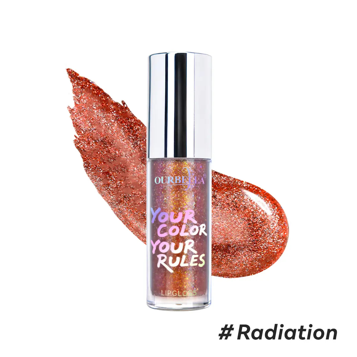 Ourbella Glitter Lip Gloss with Shimmering Color and High Shine Finish [YQT:ULO-260912-003:fa4e5efcd324f7b2]
