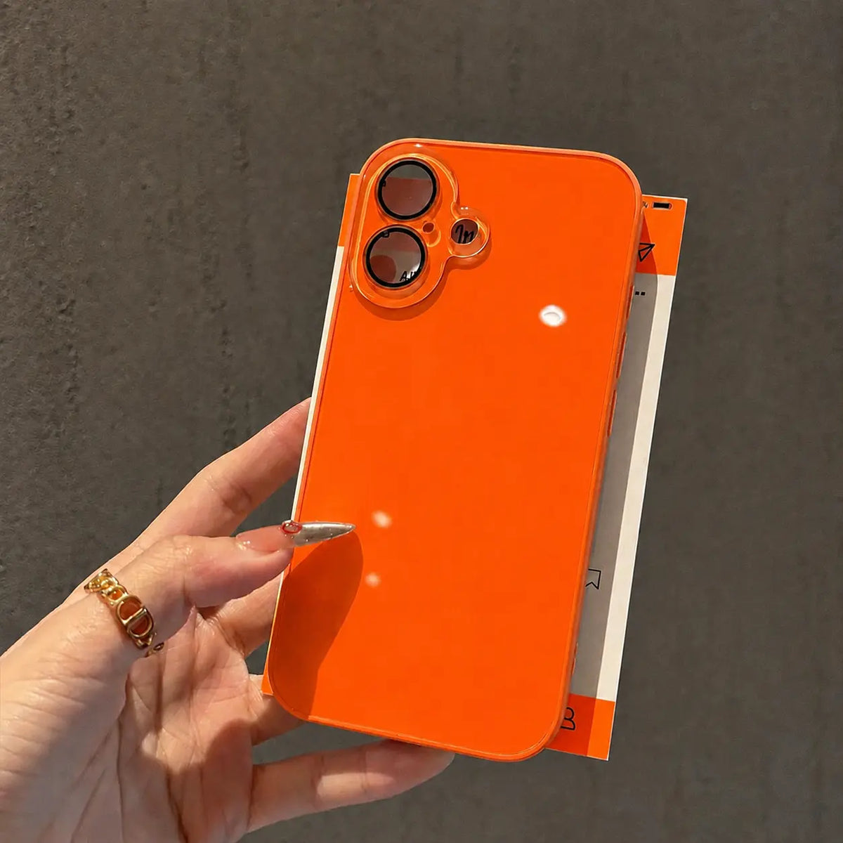 Glossy Solid Color Phone Case with Matching Camera Surround [YQT:ULO-260916-007:ec8c70c15aafbcc6]