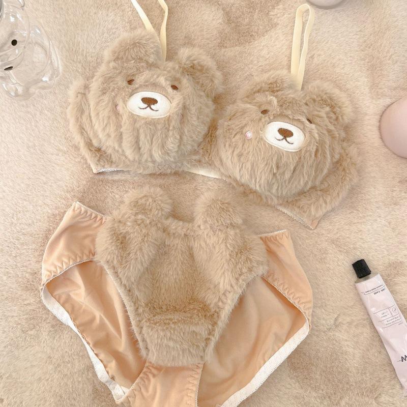 Plush Animal Design Bra and Brief Set in Multiple Colors [YQT:ULO-261017-001:f96a787408c5de60]