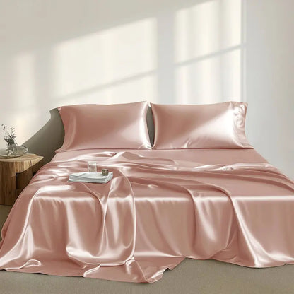Six-Piece Solid Color Satin Bedding Set with Sheets and Pillowcases [YQT:ULO-261006-007:65baf67e0245e75e]