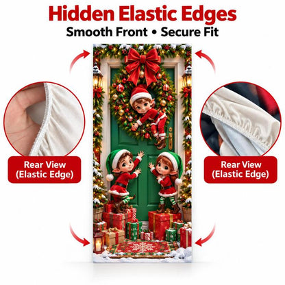 Christmas and Halloween Stretch Fabric Door Cover with Elastic Edges [YQT:ULO-261027-001:36f597b295ab1df0]