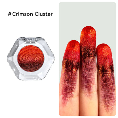 Multichrome Ombre Shimmer Eyeshadow with Galaxy Swirl Design in Clear Compact [YQT:ULO-260915-002:9cf136a45f54e537]