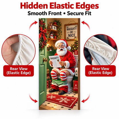 Christmas and Halloween Stretch Fabric Door Cover with Elastic Edges [YQT:ULO-261027-001:da4684540818eca8]