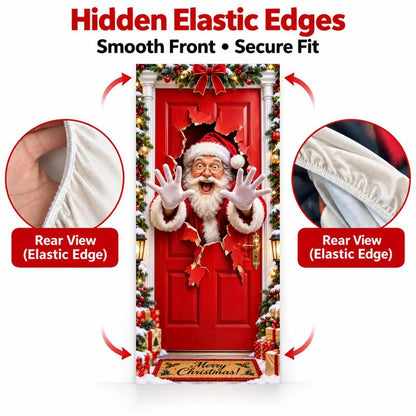 Christmas and Halloween Stretch Fabric Door Cover with Elastic Edges [YQT:ULO-261027-001:d48ba069de682d6b]