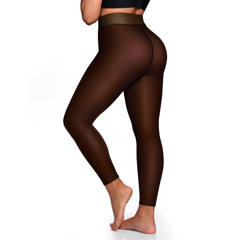 Women's Fleece Lined Sheer Look Tights in Classic and High Waisted Styles [YQT:ULO-261019-005:39ea9ec1d3aa9639]