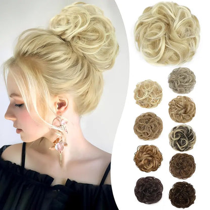 Wavy Curly Messy Bun Hair Scrunchie with Elastic Band for Updos [YQT:ULO-261006-006:30aeb597528fdd8a]