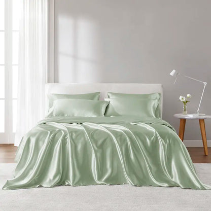 Six-Piece Solid Color Satin Bedding Set with Sheets and Pillowcases [YQT:ULO-261006-007:71accbd1f85ea127]