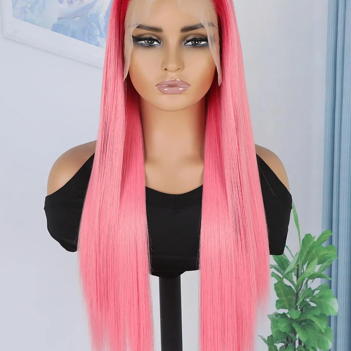 28 Inch Long Straight Synthetic Lace Front Wig in Multiple Colors [YQT:ULO-261008-004:3b6fc29e71138899]