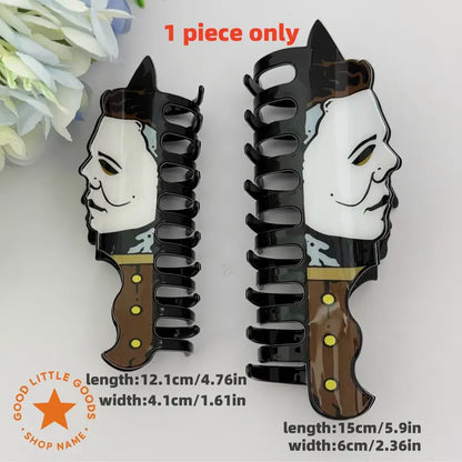 Halloween Claw Hair Clips with Horror Faces, Ghosts and Novelty Designs [YQT:ULO-261008-003:73c2f115e304fc51]