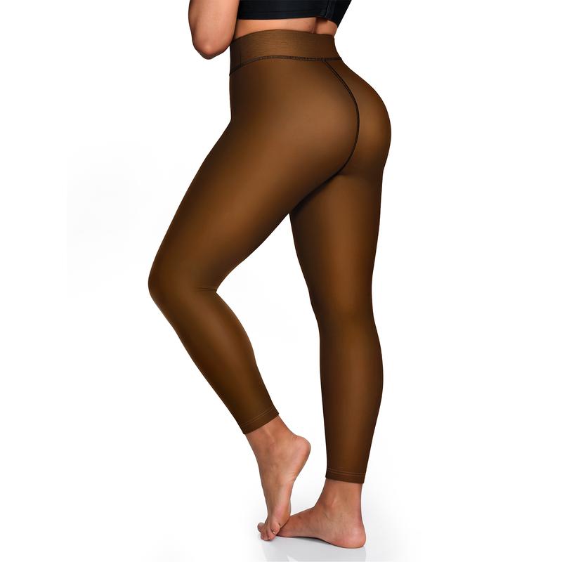 Women's Fleece Lined Sheer Look Tights in Classic and High Waisted Styles [YQT:ULO-261019-005:57bd192386d975a7]
