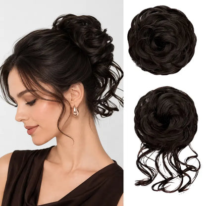 Wavy Curly Messy Bun Hair Scrunchie with Elastic Band for Updos [YQT:ULO-261006-006:36602d3966a31053]