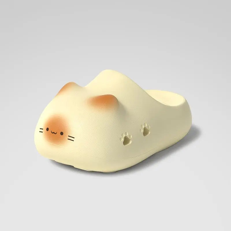 Cute Cat and Rabbit Slippers with Sculpted Ears and Animal Faces [YQT:ULO-260912-002:e5bb73989fb3a6a8]