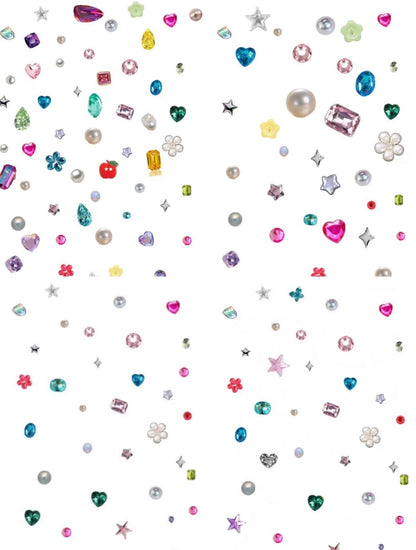 3228 Self Adhesive Rhinestone Gem Stickers in Assorted Colors and Shapes