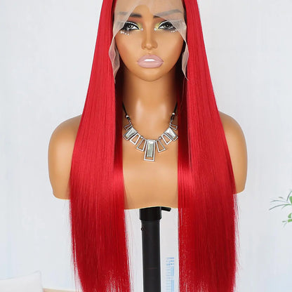 28 Inch Long Straight Synthetic Lace Front Wig in Multiple Colors [YQT:ULO-261008-004:142199f68dd1119b]