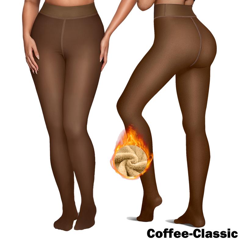 Women's Fleece Lined Sheer Look Tights in Classic and High Waisted Styles [YQT:ULO-261019-005:9dc9e01698f95146]