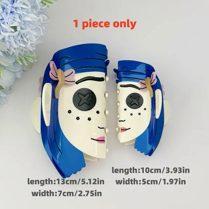 Halloween Claw Hair Clips with Horror Faces, Ghosts and Novelty Designs [YQT:ULO-261008-003:1320ecd728af073a]