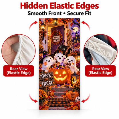 Christmas and Halloween Stretch Fabric Door Cover with Elastic Edges [YQT:ULO-261027-001:392e5a0b90b6df93]