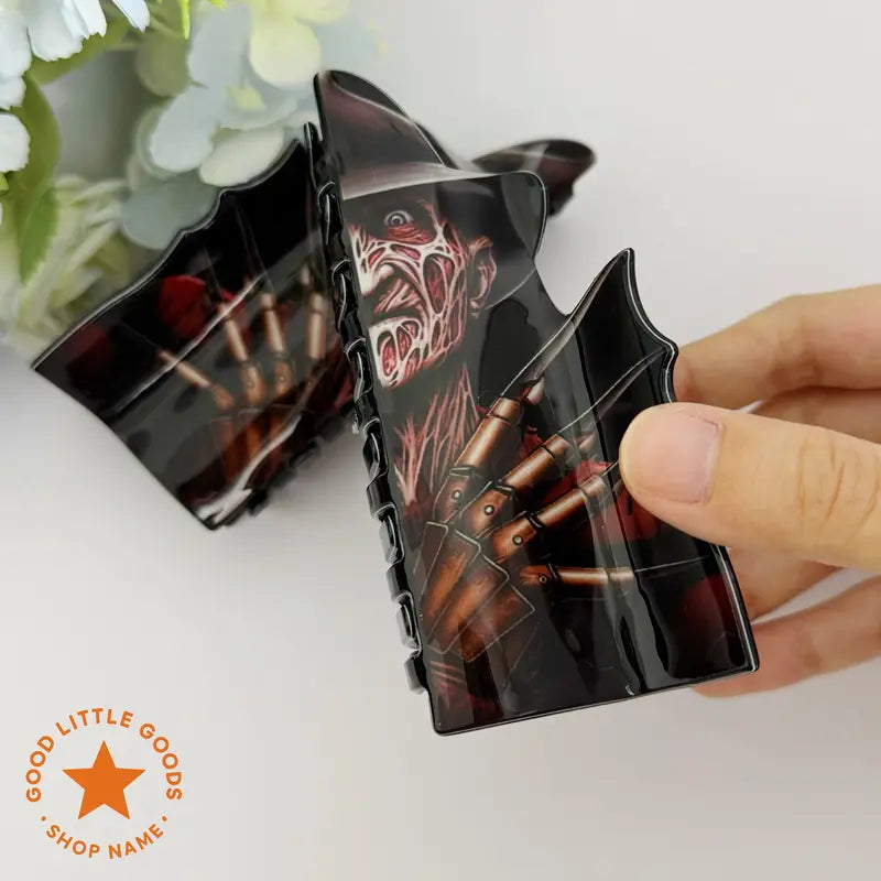 Halloween Claw Hair Clips with Horror Faces, Ghosts and Novelty Designs [YQT:ULO-261008-003:3d6cdd0ffb7fe4ec]